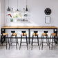 Sgabello da bar senza braccia da bar in stile industriale con gambe nere