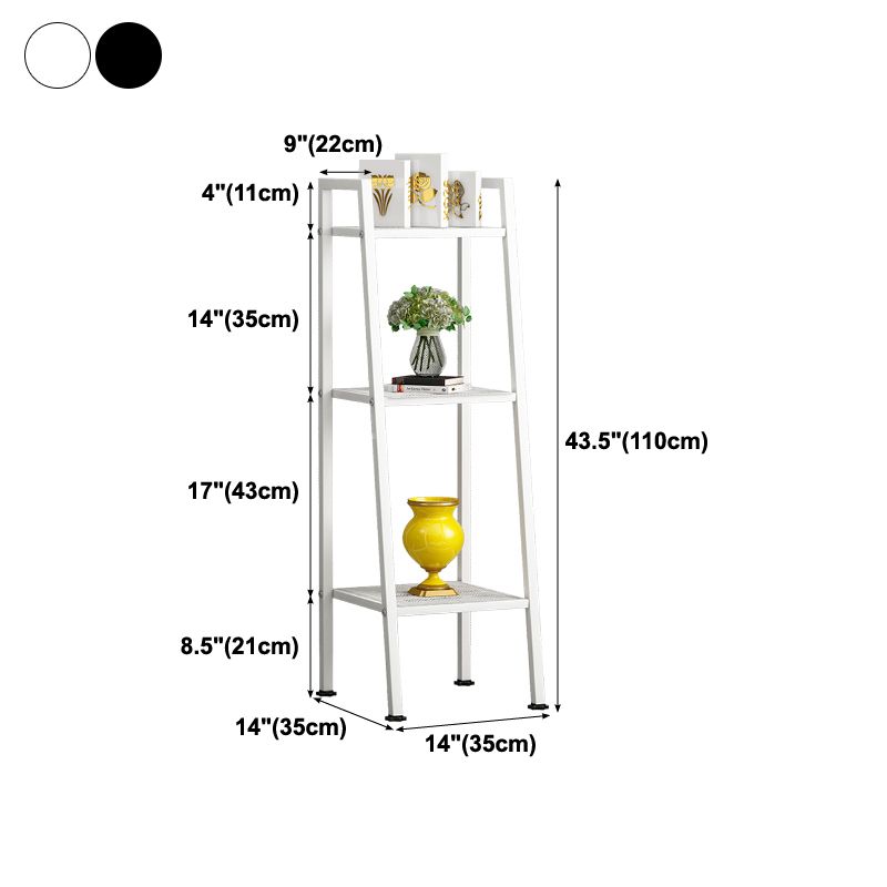 Modern Style Ladder Bookshelf Open Back Metal Bookcase for Home Clearhalo 'Bookcases' 'furn' 'furn_bookcases' 'Furniture' 'Office Furniture' 1200x1200_f5823f19-d4a4-447a-8bb4-535e73532ec5