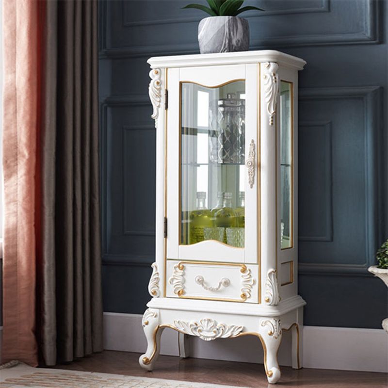 Traditional Glass Doors Curio Cabinet Birch Storage Cabinet for Home Clearhalo 'Display & China Cabinets' 'display_china_cabinets' 'furn' 'furn_display_china_cabinets' 'Furniture' 'Kitchen & Dining Furniture' 1200x1200_f5829ce6-e930-4f90-bf02-5422cb5fe2a2