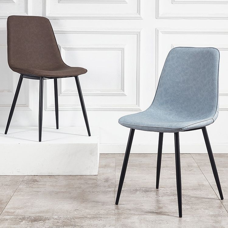 Armless Side Chairs Modern Faux Leather Kitchen Chairs for Dining Room Clearhalo 'Dining Chairs' 'Dining Tables & Seating' 'dining_chair' 'furn' 'furn_dining_chair' 'Furniture' 'furniture_dining_chair' 'Kitchen & Dining Furniture' 1200x1200_f58357c2-73bf-46dd-b5b3-9621ef3e6af5