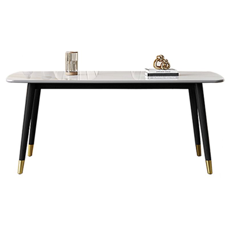 Sintered Stone Dining Table for Restaurant Industrial Rectangle White Table with 4 Legs Clearhalo 'Dining Tables & Seating' 'Dining Tables' 'dining_table' 'furn' 'furn_dining_table' 'Furniture' 'Kitchen & Dining Furniture' 1200x1200_f585b240-254d-4a0a-867f-84e39822d9c1