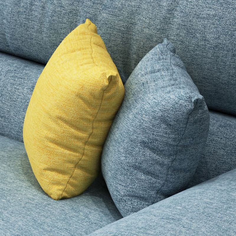 Contemporary Linen/Faux Leather Cushions Sectional Pillow Top Arm Sofa and Chaise Clearhalo 'furn' 'furn_sectionals' 'Furniture' 'furniture_sectionals' 'Living Room Furniture' 'Sectionals' 1200x1200_f5860ba6-229e-4f1d-868a-95f6b0178738