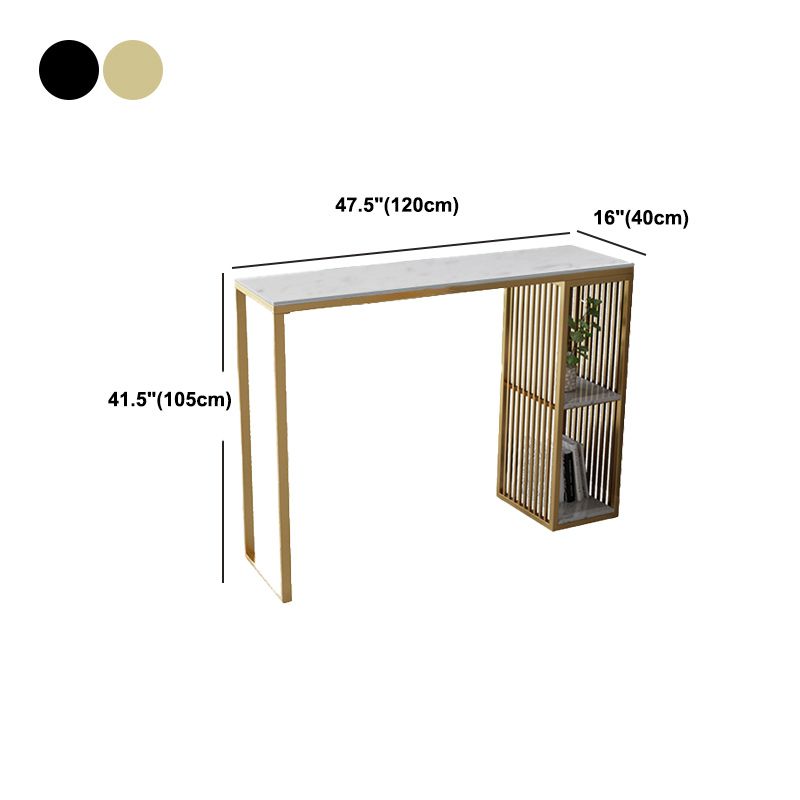 Tabella dei pub contemporanei in altezza da 42 pollici in marmo artificiale tavolo da bar