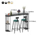 Glam Iron Bistro Table Stone Top Oval Indoor Bar Dining Table with 2-Shelf Clearhalo 'Bar Furniture' 'Bar Tables' 'bar_tables' 'furn' 'furn_bar_tables' 'Furniture' 'furniture_bar_tables' 'Kitchen & Dining Furniture' 1200x1200_f588ce8c-d5f1-407c-b100-52024b5dc9ae