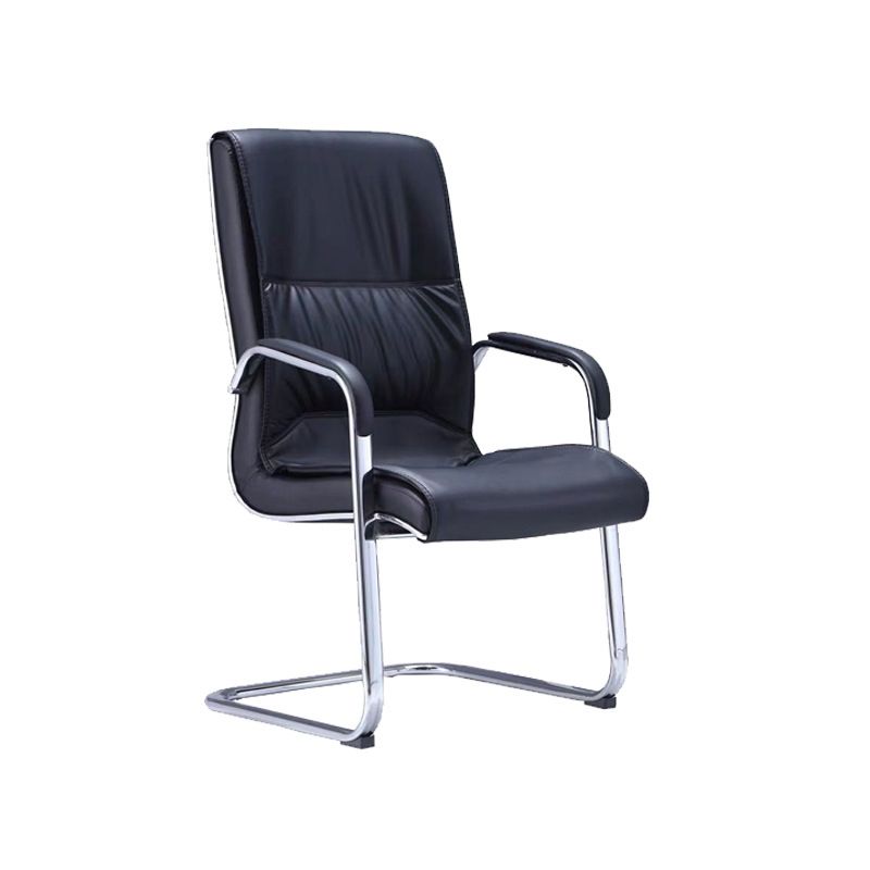 Middle/High Back Ergonomic Task Chair Fixed Arms Leather Desk Chair Clearhalo 'furn' 'furn_office_chair' 'Furniture' 'Office Chairs' 'Office Furniture' 'office_chair' 1200x1200_f58a5cf9-6c97-4c61-8d2f-143e1555115a