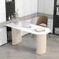Contemporary Oval Marble Office Desk for Home or Office Writing Desk Clearhalo 'furn' 'furn_office_desk' 'Furniture' 'Office Desks' 'Office Furniture' 'office_desk' 1200x1200_f58c3863-5f43-42ea-a76f-86a9b08db2ec