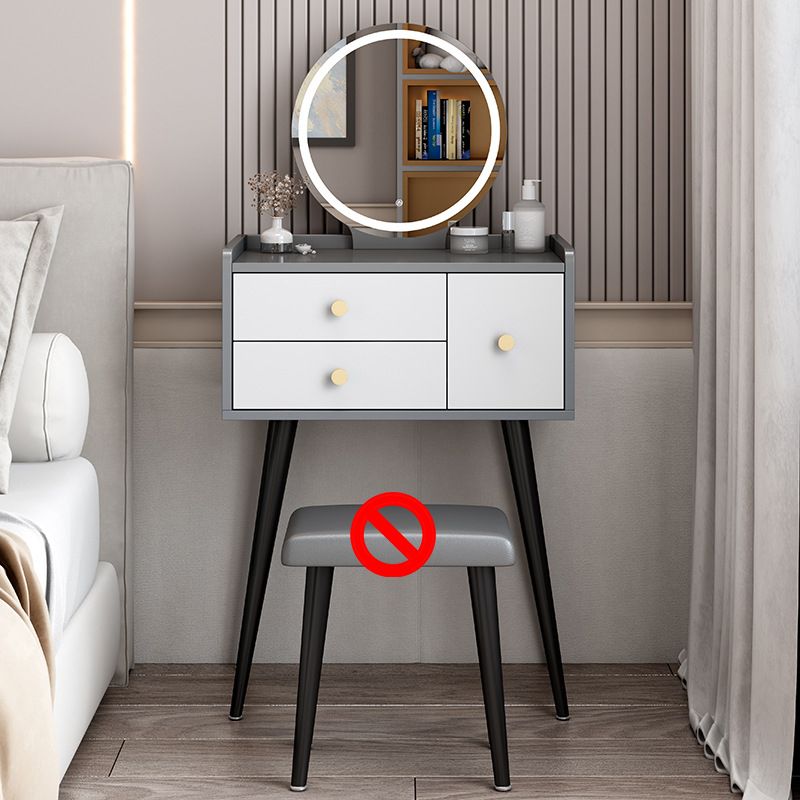 15.75" Wide Vanity Table Modern Wood 3-Drawer Dressing Table Clearhalo 'Bedroom Furniture' 'furn' 'furn_makeup_vanities' 'Furniture' 'Makeup Vanities' 'makeup_vanities' 1200x1200_f58ca92d-9acf-465d-aa58-71cee7195957