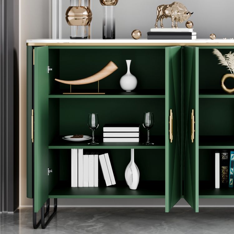 Tavolo a buffet in marmo a buffet glam con porte per sala da pranzo