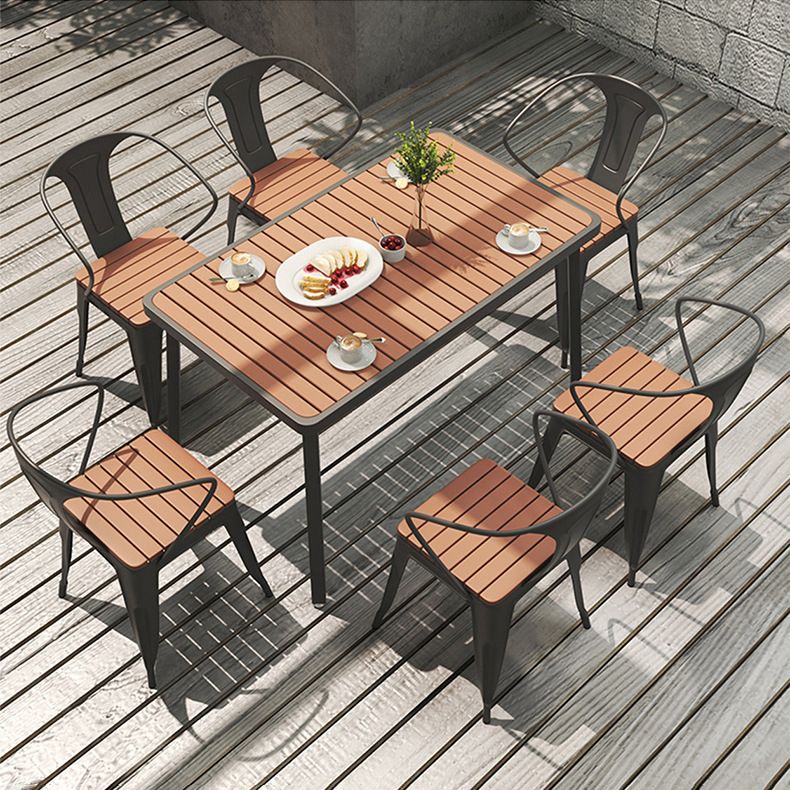 Industrial Style Dining Room Table 4 Metal Base Table for Home Kitchen Dinner Clearhalo ' dining_table' 'Dining Tables & Seating' 'Dining Tables' 'furn' 'furn_dining_table' 'Furniture' 'furniture_dining_table' 'Kitchen & Dining Furniture' 'kitchen&dining_furn' 'kitchen' 'kitchen_dining_table' 1200x1200_f5927343-4d1d-4d7e-9d20-87430fdd8a8f