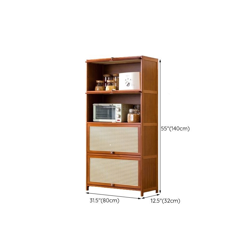 Contemporary Simple Rectangular Bamboo Cabinet with Doors in Brone Clearhalo 'Cabinets & Chests' 'cabinets_chests' 'furn' 'furn_cabinets_chests' 'Furniture' 'Living Room Furniture' 1200x1200_f59444ce-7384-4922-904f-f8426a1e5948
