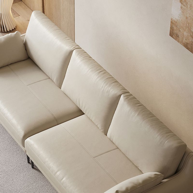 Pouvoir en cuir véritable canapé arrière 31,49 "H