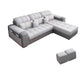 Contemporary Pillow Top Arm Furniture Sectionals in Grey for 3/4/5 People