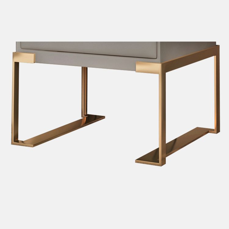 Faux Leder-Nachttisch 1-Zauberer 21 Zoll hohe moderne Beine inklusive Nachttisch enthalten