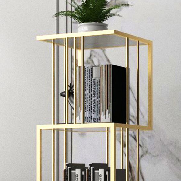 Glam Open Etagere Bookshelf Vertical Iron Bookshelf for Home Clearhalo 'Bookcases' 'furn' 'furn_bookcases' 'Furniture' 'furniture_bookcases' 'kitchen' 'kitchen_bookcases' 'Living Room Furniture' 'Office Furniture' 1200x1200_f5989a64-1cd8-4b28-9a94-2d6a2bd5b588