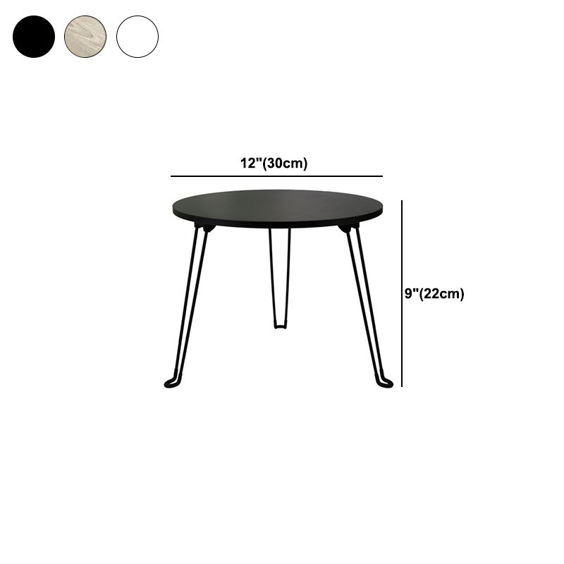 8.6"/12.9"/16.5" Tall Modern 3 Leg Ironcraft Wood Round Top Coffee Table Clearhalo 'Coffee & Accent Tables' 'Coffee Tables' 'coffee_tables' 'furn' 'furn_coffee_tables' 'Furniture' 'furniture_coffee_tables' 'Living Room Furniture' 1200x1200_f59a1bf8-4ae0-40bd-b0e3-37feacaade3e