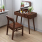 Solid Wood Vanity Dressing Table Scandinavian Flip-Top Mirror Vanity Desk