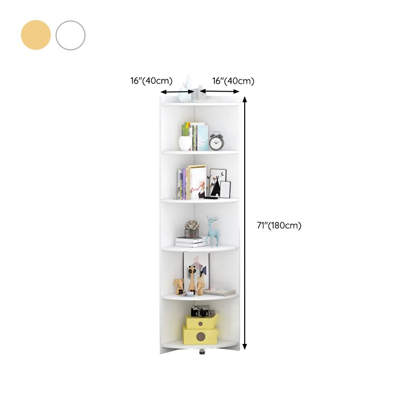 Modern Engineered Wood Bookshelf Corner Book Shelf for Living Room