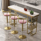 Glam Style Bar Table Artificial Marble Pub Table with Shelf for Dining Room, Only Table Clearhalo 'Bar Furniture' 'Bar Tables' 'bar_tables' 'furn' 'furn_bar_tables' 'Furniture' 'furniture_bar_tables' 'Kitchen & Dining Furniture' 1200x1200_f59d893a-94f7-4ff7-be49-d3deece59a77