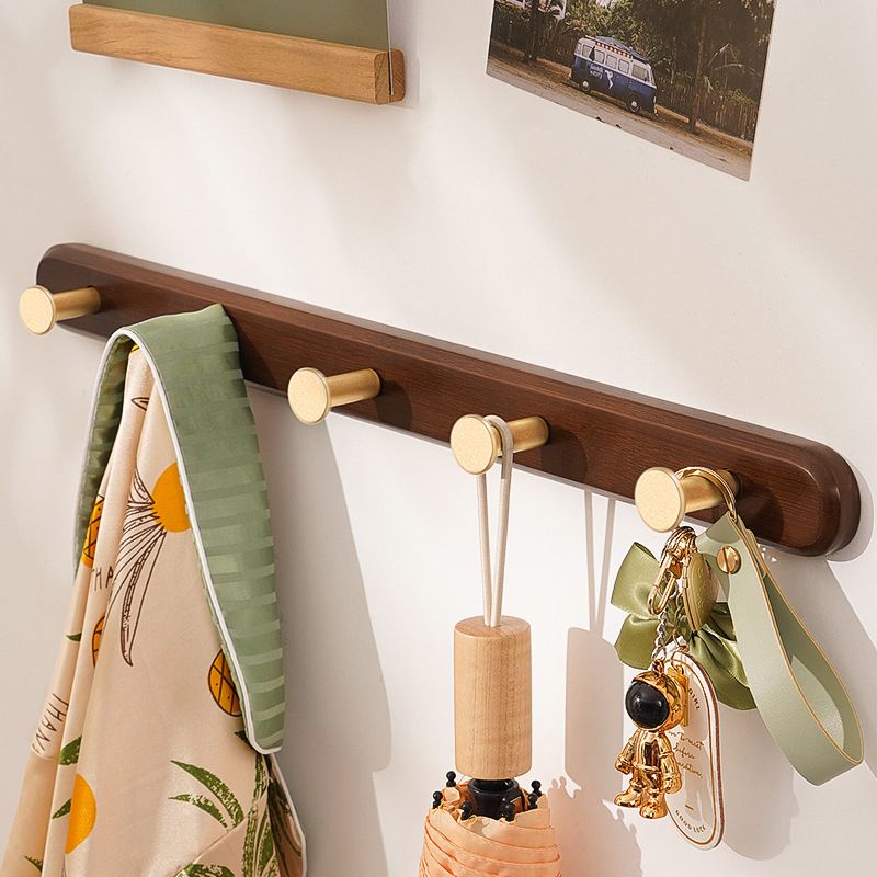 Kit de entrada de madera de estilo moderno de stand montada con ganchos de madera