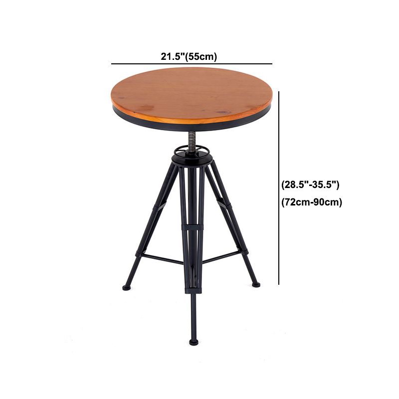 Industrial 1/2/3 Pieces Solid Wood Bar Table Set Round Bistro Set Clearhalo 'Bar Furniture' 'furn' 'furn_home_bar_bar_sets' 'Furniture' 'Home Bars & Bar Sets' 'home_bar_bar_sets' 'Kitchen & Dining Furniture' 1200x1200_f5a0b477-f292-4ae1-a802-9aa94a5035e0