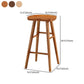 Modern Armless Counter Stool Pine Wood Cafe Bar Stool with Wooden Seat and Pedal Clearhalo 'Bar Furniture' 'Bar Stools' 'bar_stools' 'furn' 'furn_bar_stools' 'Furniture' 'furniture_bar_stools' 'Kitchen & Dining Furniture' 1200x1200_f5a0f2f8-4d1b-455e-9d40-38dc94e484f0
