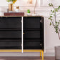 Server mobile sideboard in legno glam con gambe in acciaio