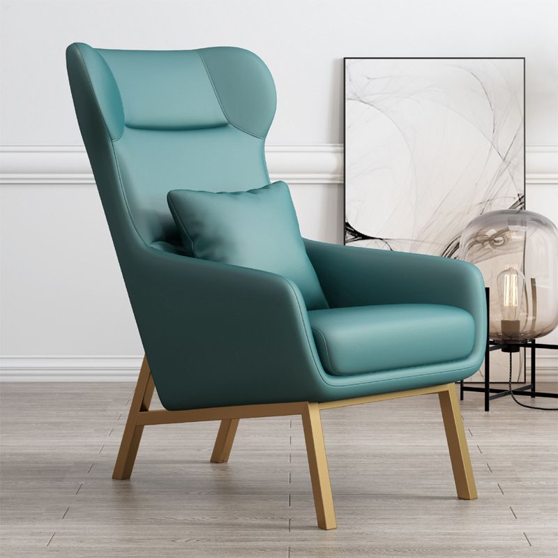 Chaise en cuir fausse25,5 "L x37,4" W x 37,7 "H Armes incluses pour chambre à coucher