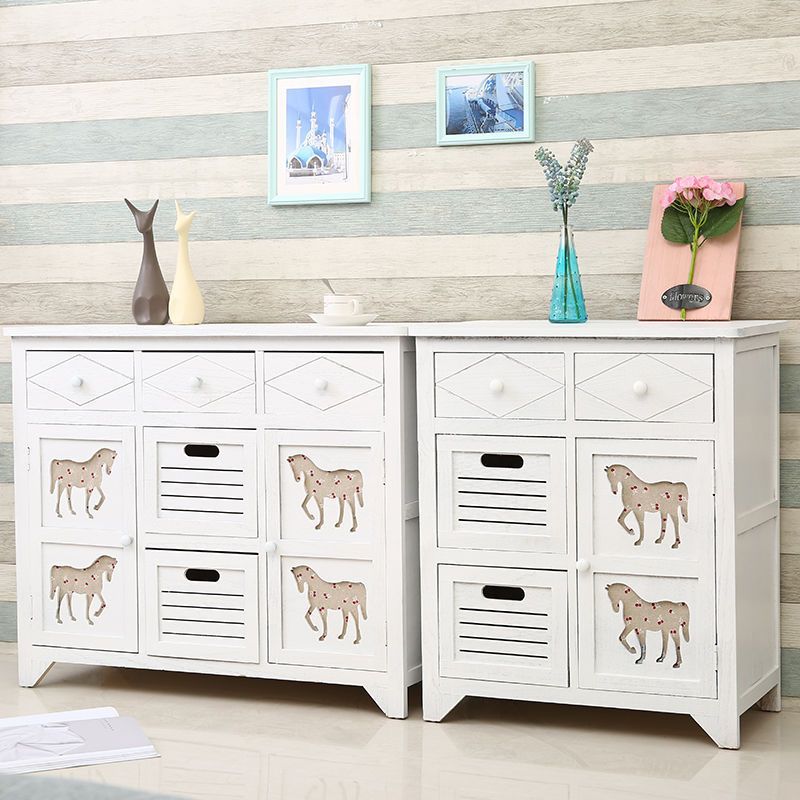 Cassapanca portaoggetti per camera da letto nautica Cassapanca in legno massello con cassetti