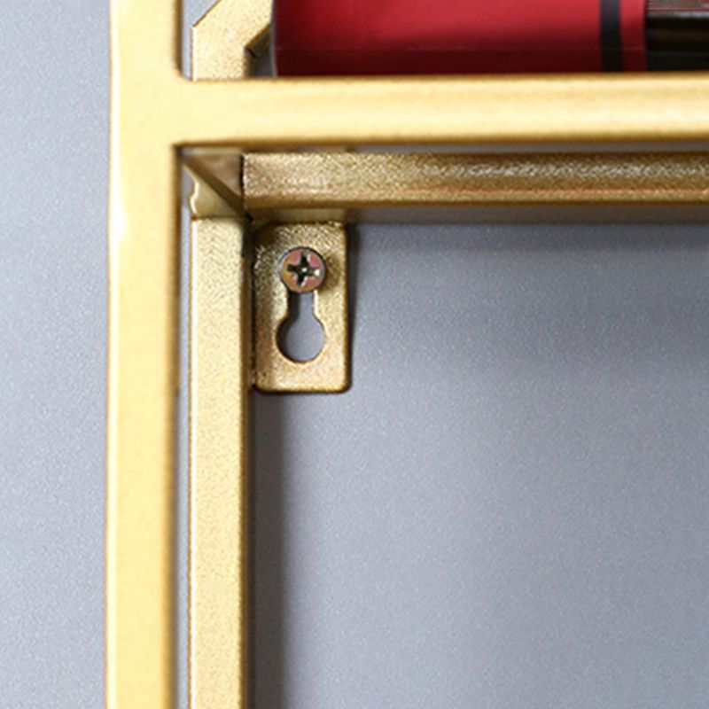 IJzer gemonteerde wijnfles en glazen rek moderne wijnhouder rek