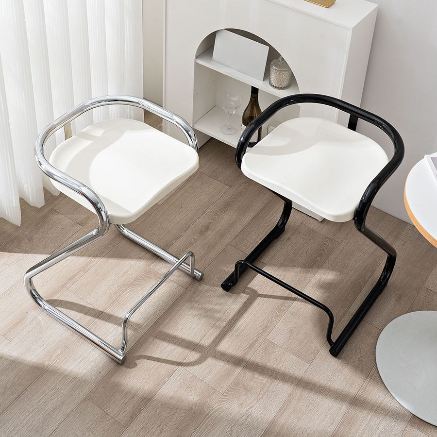 Industrial Metal Counter Stools Saddle Seat Counter Stool with Low Back