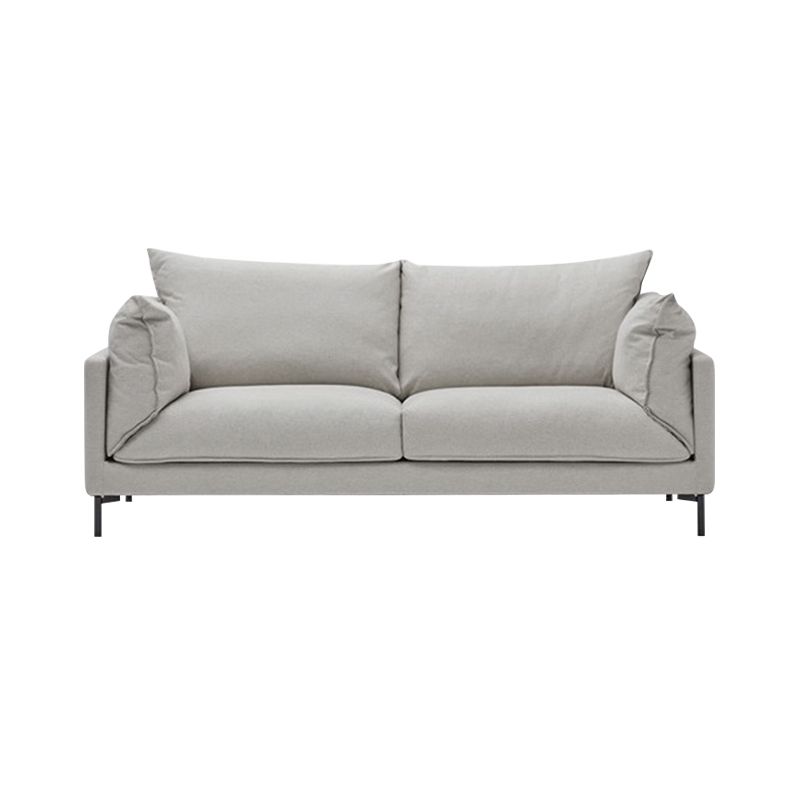 Modern Living Room Fabric Sofa Recessed Arm Loveseat with Black Legs Clearhalo 'furn' 'furn_sofas' 'Furniture' 'furniture_sofas' 'kitchen' 'kitchen_sofas' 'Living Room Furniture' 'Sofa' 'sofas' 1200x1200_f5a939f6-a2c1-4d7f-817e-a35cbcfba71d