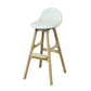 低い帯域装飾されたバースツール屋内スカンジナビアのソリッドウッドフレームバースツール
