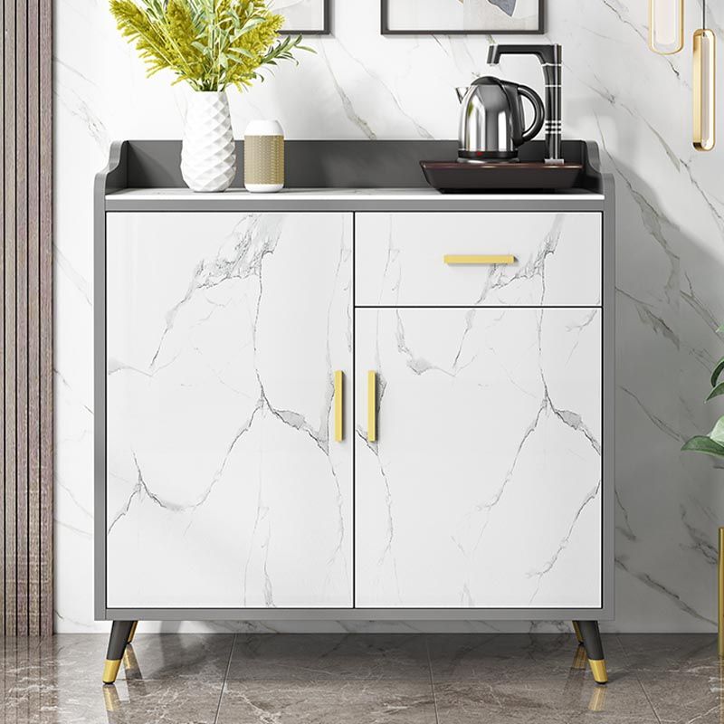 Server in stile glam sinterizzato in pietra server con porta e cassetto per l'uso domestico