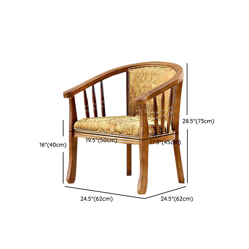 Traditioneller Esstuhlstuhl gepolsterte massive Holzarmstuhl für Hotel