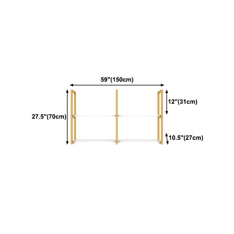 10.63"W Bookshelf Glam Style Wall Mounted Bookcase for Home Office Study Room Clearhalo 'Bookcases' 'furn' 'furn_bookcases' 'Furniture' 'furniture_bookcases' 'kitchen' 'kitchen_bookcases' 'Living Room Furniture' 'Office Furniture' 1200x1200_f5ad1ffc-cb49-4cf1-b77b-3cdbfd4511dc