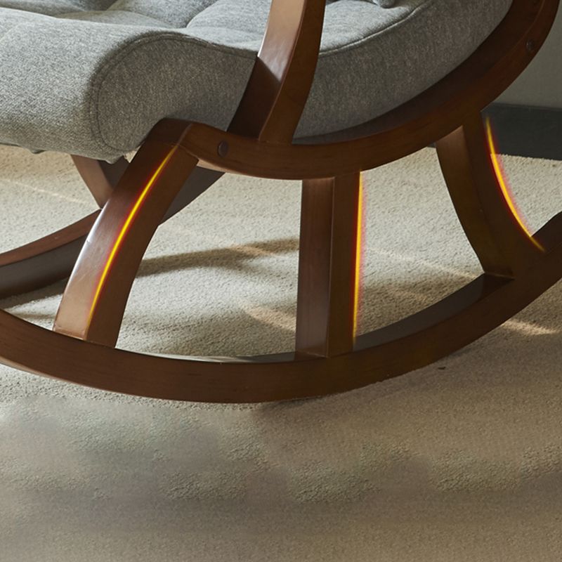 Chaise à bascule moderne du milieu du siècle Tissu chaise à bascule de porche de couleur unie à coucher enroulée