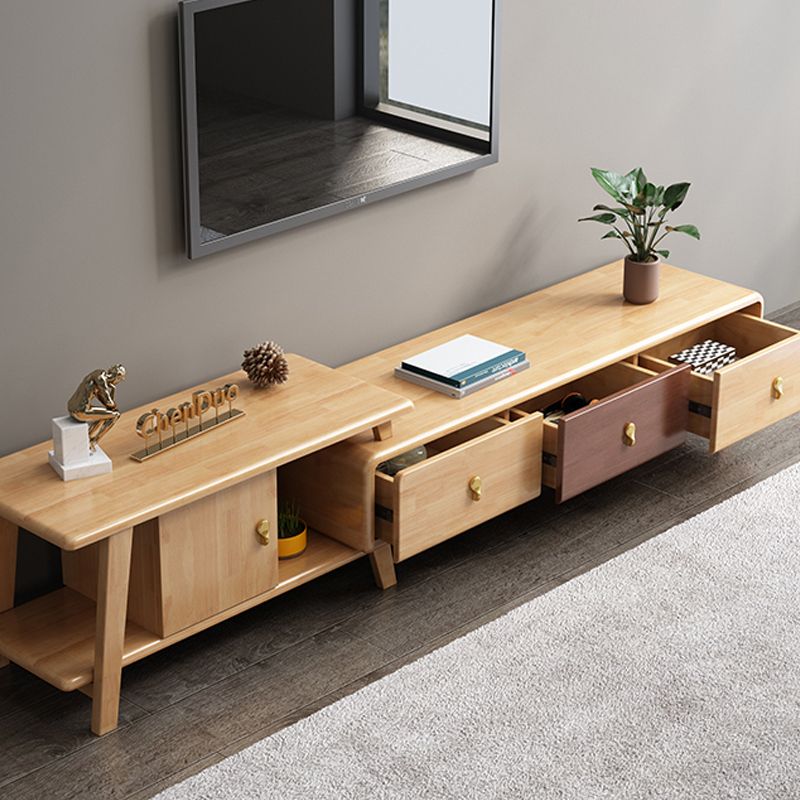 Contemporary Wood TV Stand Enclosed Storage TV Media Stand for Living Room Clearhalo 'furn' 'furn_tv_stands_entertainment_centers' 'Furniture' 'Living Room Furniture' 'TV Stands & Entertainment Centers' 'TV Stands & Media Storage Furniture' 'tv_stands_entertainment_centers' 1200x1200_f5addda1-0ca9-45a8-a6dd-b44abf4a7c30