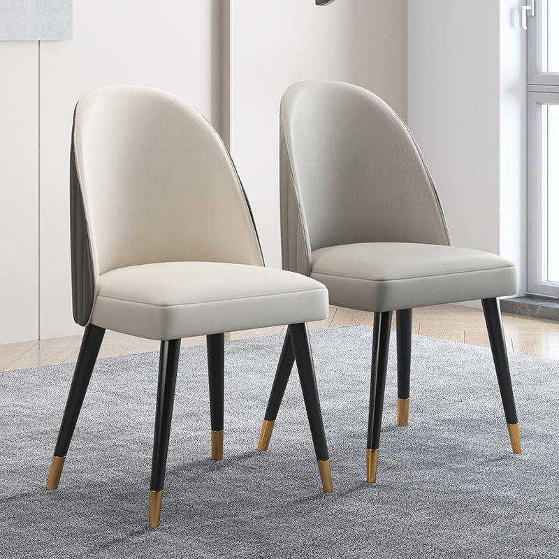 Contemporary Style Chair Dining Armless Chairs with Metal Legs for Kitchen Clearhalo ' kitchen&dining_furn' 'Dining Chairs' 'Dining Tables & Seating' 'dining_chair' 'furn' 'furn_dining_chair' 'Furniture' 'furniture_dining_chair' 'Kitchen & Dining Furniture' 'kitchen' 1200x1200_f5ae3ec2-32b6-48c7-943f-9e2a039a1525