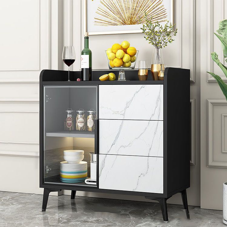 Buffet en bois d'ingénierie Stand de buffet contemporain pour salle à manger