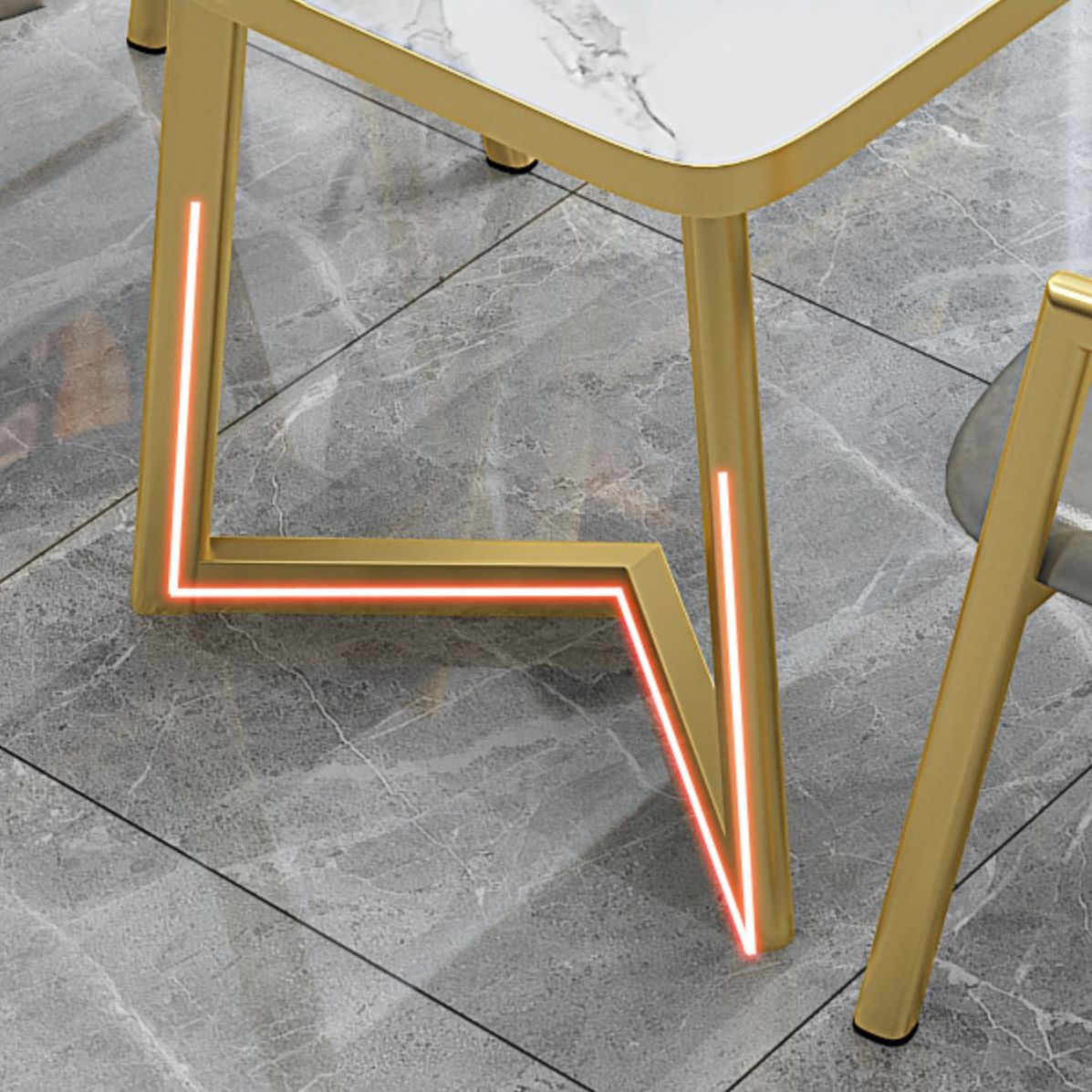 Scandinavian Sintered Stone Top 5 Pieces Dinette Set with Rectangle Table Dining Room Set Clearhalo 'Dining Room Sets' 'Dining Tables & Seating' 'dining_room_set' 'furn' 'furn_dining_room_set' 'Furniture' 'furniture_dining_room_set' 'Kitchen & Dining Furniture' 'kitchen&dining_furn' 'kitchen' 1200x1200_f5b1f3ef-6a57-4821-9c91-321a15dc1562