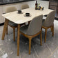 Modern Rectangle Dining Table Sintered Stone Dinner Table with Wooden Legs Clearhalo 'Dining Tables & Seating' 'Dining Tables' 'dining_table' 'furn' 'furn_dining_table' 'Furniture' 'Kitchen & Dining Furniture' 1200x1200_f5b2e6ef-72ff-4a58-9edf-e8994ea611b5