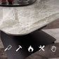 Glam Adjustable Height Coffee Table Slate Cross Legs Cocktail Table Clearhalo 'Coffee & Accent Tables' 'Coffee Tables' 'coffee_tables' 'furn' 'furn_coffee_tables' 'Furniture' 'Living Room Furniture' 1200x1200_f5b3c2a9-3cdc-4dee-89cd-86f9862dec8f