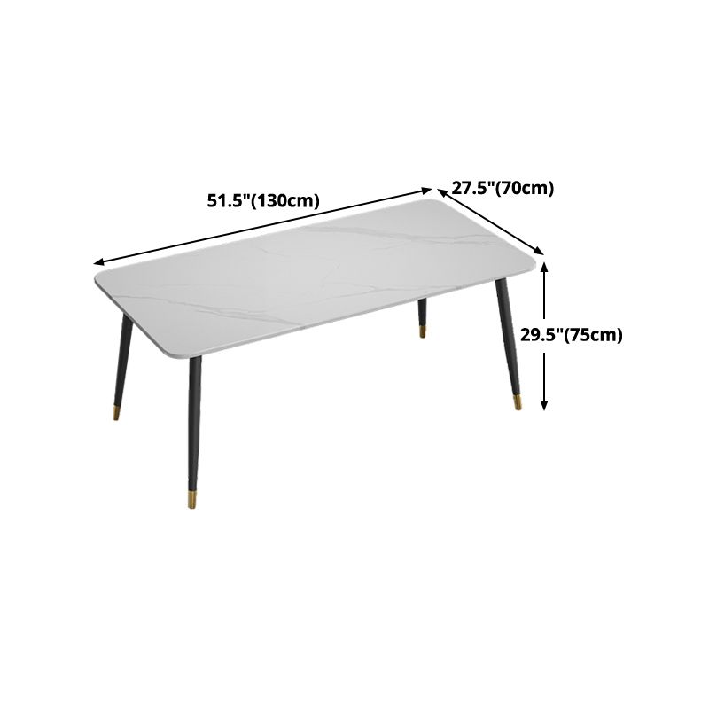 Table à manger en pierre fritrée blanche