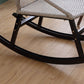 Rattan Rocker Chair Mitte des Jahrhunderts moderner Schaukelstuhl mit grauem Rahmen