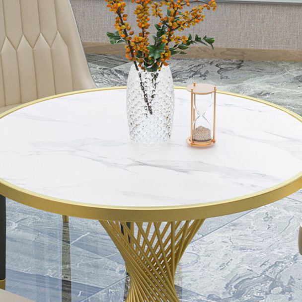 Glam Style 1/3/4/5 Pieces Dining Set Sintered Stone Dining Table Set Clearhalo 'Dining Room Sets' 'Dining Tables & Seating' 'dining_room_set' 'Furniture' 'furniture_dining_room_set' 'Kitchen & Dining Furniture' 1200x1200_f5b48e2d-f211-4e4f-84b3-fd1c34de0e75