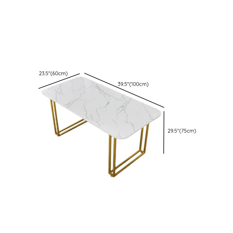 Rectangle Double Pedestal Dining Table Glam Faux Marble Table for Dining Room Clearhalo 'Dining Tables & Seating' 'Dining Tables' 'dining_table' 'furn' 'furn_dining_table' 'Furniture' 'Kitchen & Dining Furniture' 1200x1200_f5b64c6b-9f5b-4c40-981c-c6a70d508fb9