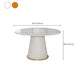 Glam Stone Round Dining Table with Pedestal Table for Dining Room