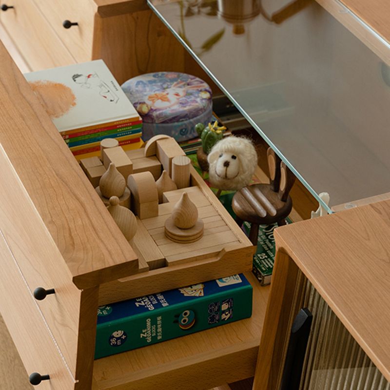 Contemporary Media Console Wooden TV Media Console with 4 Drawers Clearhalo 'furn' 'furn_tv_stands_entertainment_centers' 'Furniture' 'Living Room Furniture' 'TV Stands & Entertainment Centers' 'TV Stands & Media Storage Furniture' 'tv_stands_entertainment_centers' 1200x1200_f5b6b756-b370-47d0-9825-30c6164ba1ce