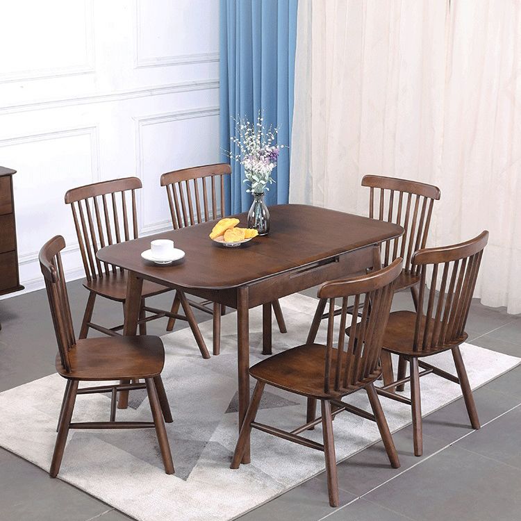 Minimalist Extendable Solid Wood Table Rectangle Shape Standard Dining Table for Kitchen Clearhalo ' dining_table' 'Dining Tables & Seating' 'Dining Tables' 'furn' 'furn_dining_table' 'Furniture' 'furniture_dining_table' 'Kitchen & Dining Furniture' 'kitchen&dining_furn' 'kitchen' 'kitchen_dining_table' 1200x1200_f5b73983-6c4c-45b5-b6eb-61896fc1f01e