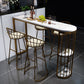 Stone White Bar Table Traditional Luxury Bar Dining Table with Sled Base Clearhalo 'Bar Furniture' 'Bar Tables' 'bar_tables' 'furn' 'furn_bar_tables' 'Furniture' 'furniture_bar_tables' 'Kitchen & Dining Furniture' 1200x1200_f5bb5ff2-b728-4892-a84f-790535ca35a1